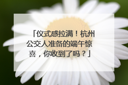 仪式感拉满！杭州公交人准备的端午惊喜，你收到了吗？