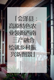 会泽县：高原特色农业领跑西南 三产融合绘就乡村振兴新图景