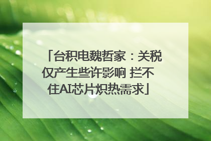 台积电魏哲家：关税仅产生些许影响 拦不住AI芯片炽热需求