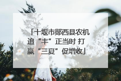 十堰市郧西县农机追“丰”正当时 打赢“三夏”促增收