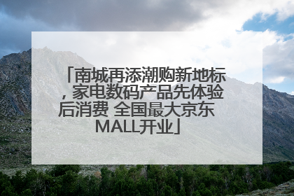 南城再添潮购新地标，家电数码产品先体验后消费 全国最大京东MALL开业