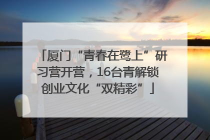 厦门“青春在鹭上”研习营开营，16台青解锁创业文化“双精彩”