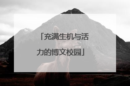 充满生机与活力的博文校园