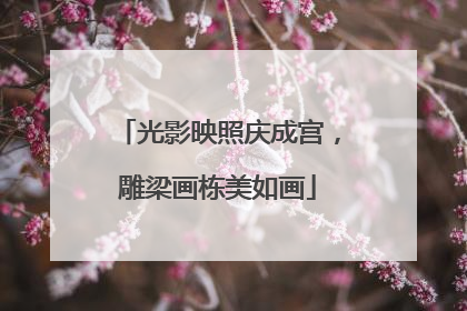 光影映照庆成宫，雕梁画栋美如画
