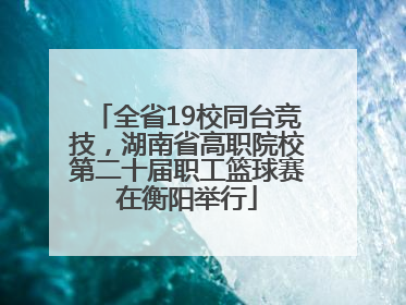 全省19校同台竞技，湖南省高职院校第二十届职工篮球赛在衡阳举行
