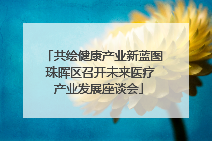 共绘健康产业新蓝图 珠晖区召开未来医疗产业发展座谈会
