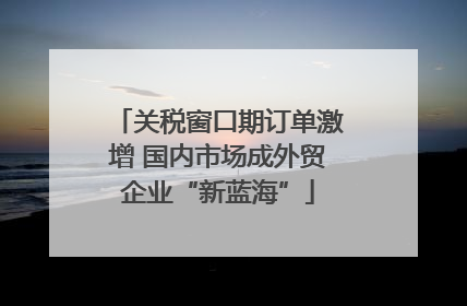 关税窗口期订单激增 国内市场成外贸企业“新蓝海”