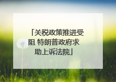 关税政策推进受阻 特朗普政府求助上诉法院