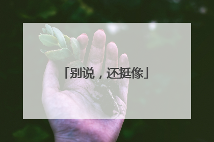 别说，还挺像