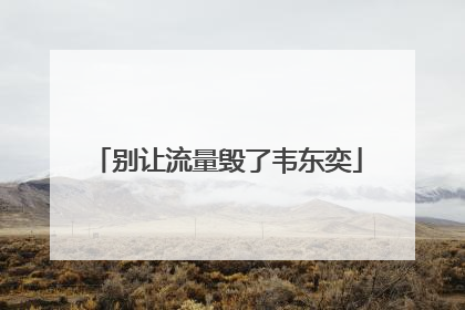 别让流量毁了韦东奕