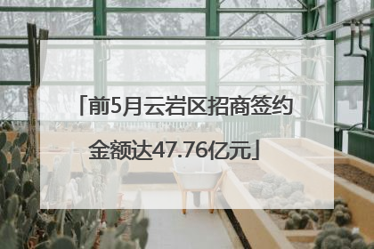 前5月云岩区招商签约金额达47.76亿元