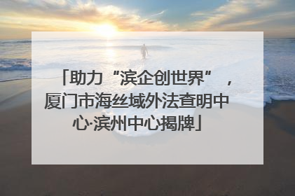 助力“滨企创世界”，厦门市海丝域外法查明中心·滨州中心揭牌