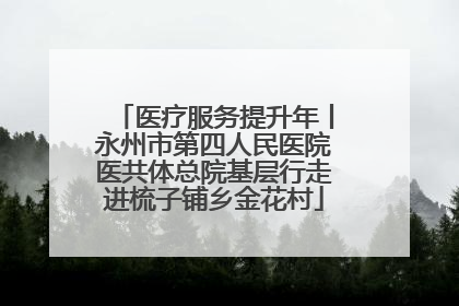 医疗服务提升年丨永州市第四人民医院医共体总院基层行走进梳子铺乡金花村