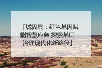城固县：红色基因赋能智慧应急 探索基层治理现代化新路径