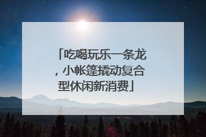 吃喝玩乐一条龙，小帐篷撬动复合型休闲新消费