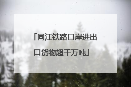 同江铁路口岸进出口货物超千万吨