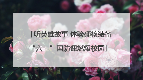 听英雄故事 体验硬核装备 “六一”国防课燃爆校园