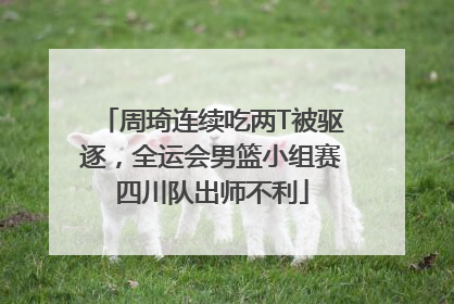 周琦连续吃两T被驱逐，全运会男篮小组赛四川队出师不利