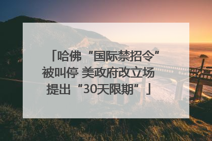 哈佛“国际禁招令”被叫停 美政府改立场提出“30天限期”