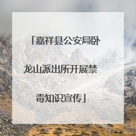 嘉祥县公安局卧龙山派出所开展禁毒知识宣传