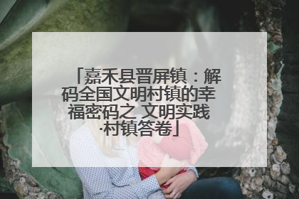 嘉禾县晋屏镇：解码全国文明村镇的幸福密码之 文明实践·村镇答卷