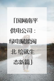 国网南平供电公司：绿电赋能闽北 绘就生态新篇