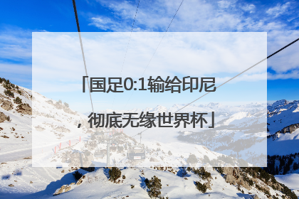 国足0:1输给印尼，彻底无缘世界杯