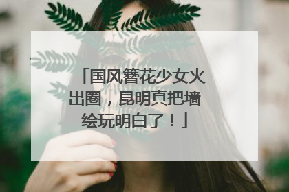 国风簪花少女火出圈，昆明真把墙绘玩明白了！