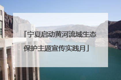 宁夏启动黄河流域生态保护主题宣传实践月