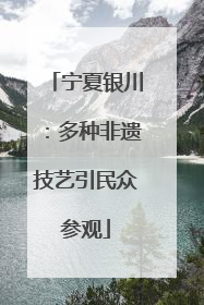 宁夏银川：多种非遗技艺引民众参观