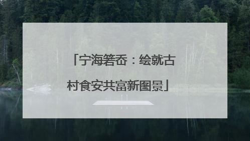 宁海箬岙：绘就古村食安共富新图景