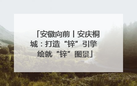 安徽向前丨安庆桐城：打造“锌”引擎 绘就“锌”图景