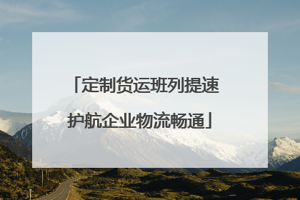 定制货运班列提速 护航企业物流畅通