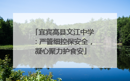 宜宾高县文江中学：严管细控保安全，凝心聚力护食安