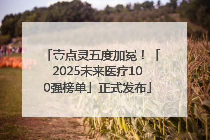 壹点灵五度加冕！「2025未来医疗100强榜单」正式发布