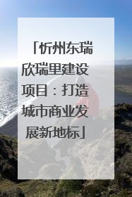 忻州东瑞欣瑞里建设项目：打造城市商业发展新地标