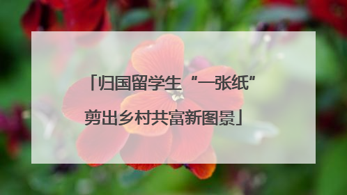 归国留学生“一张纸”剪出乡村共富新图景