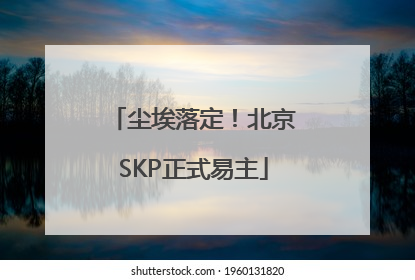 尘埃落定！北京SKP正式易主