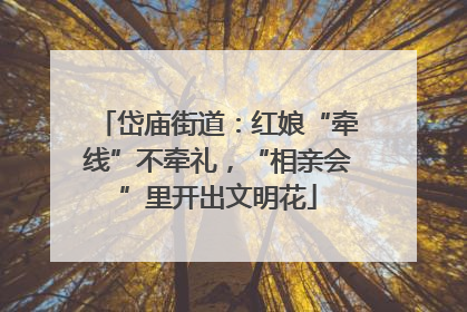 岱庙街道：红娘“牵线”不牵礼，“相亲会”里开出文明花
