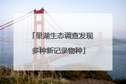 巢湖生态调查发现多种新记录物种