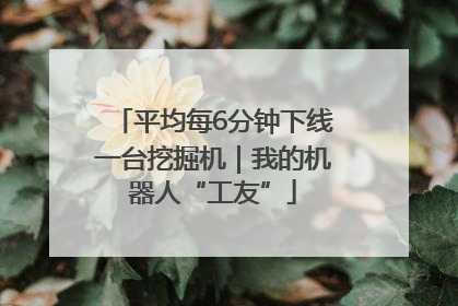 平均每6分钟下线一台挖掘机｜我的机器人“工友”