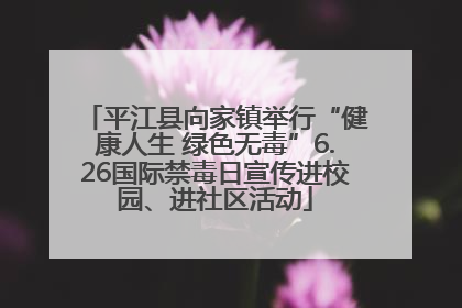 平江县向家镇举行“健康人生 绿色无毒”6.26国际禁毒日宣传进校园、进社区活动