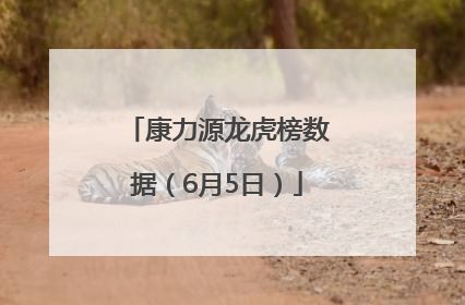 康力源龙虎榜数据（6月5日）