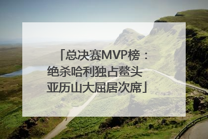 总决赛MVP榜：绝杀哈利独占鳌头 亚历山大屈居次席