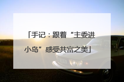 手记：跟着“主委进小岛”感受共富之美
