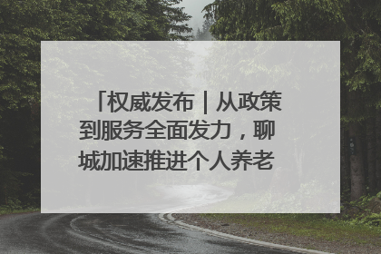 权威发布｜从政策到服务全面发力，聊城加速推进个人养老金制度落地