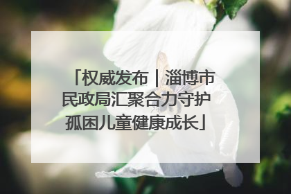 权威发布｜淄博市民政局汇聚合力守护孤困儿童健康成长