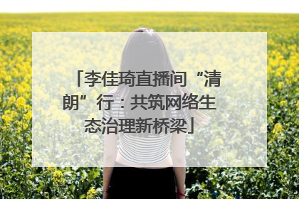 李佳琦直播间“清朗”行：共筑网络生态治理新桥梁