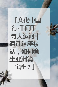 文化中国行·千问千寻大运河｜宿迁这座泵站，如何稳坐亚洲第一宝座？