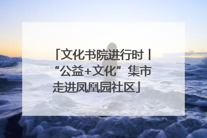文化书院进行时丨“公益+文化”集市走进凤凰园社区